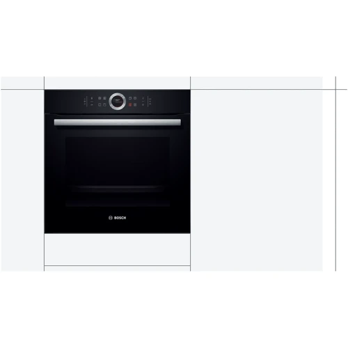 Духовой шкаф электрический Bosch HBG633BB1: Размеры 59.5 x 59.4 x 54.8 см