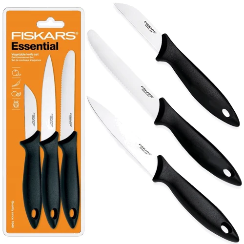 Набір кухонних ножів Fiskars Essential для чищення 3 шт. (1023785) фото 4