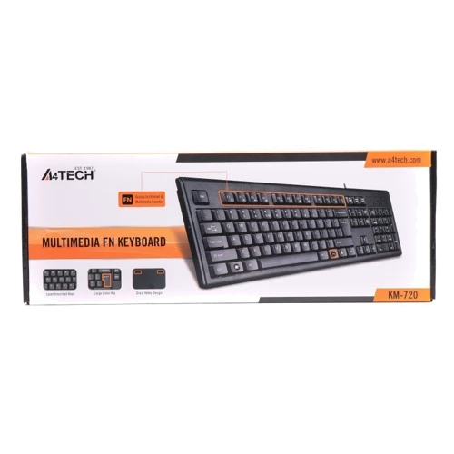 Клавіатура A4Tech KM-720 Black: Підключення проводное