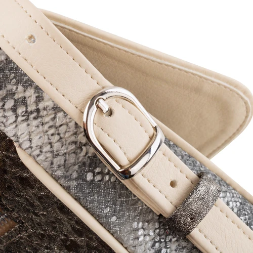 Женская сумка-почтальонка Laskara бежевая (LK-10245-beige-snake): Материал Искусственная кожа
