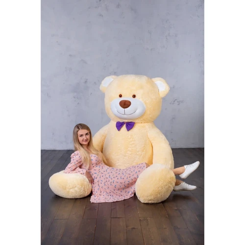 Мягкая игрушка Уильям + сердце 250/75 см персик
