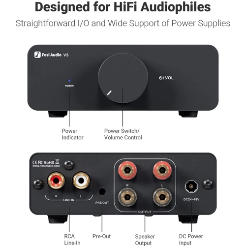 Fosi Audio V3 Black + Блок питания 32V: Тип устройства Усилитель