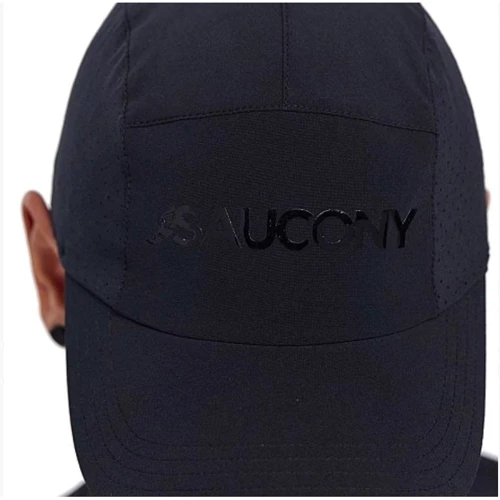 Бейсболка Saucony Outpace Hat Black черная (900013-BKGR) фото 3