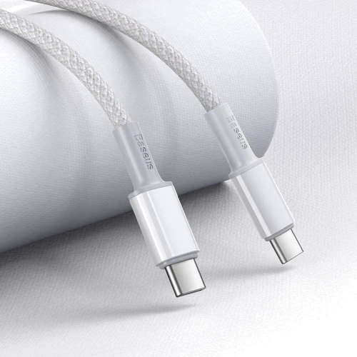 Кабель Baseus Cable USB-C to USB-C High Density Braided 100W 2m White (CATGD-A02) фото 7