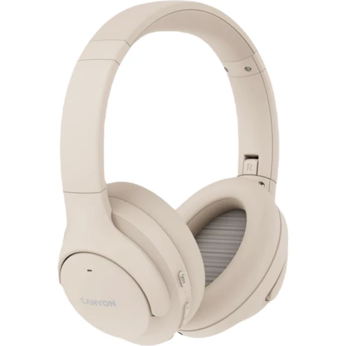 Навушники Canyon OnRiff 10 ANC Bluetooth Beige (CNS-CBTHS10BG): Додатково съемный кабель, складная конструкция, Совместимость с Apple, Совместимость с Android