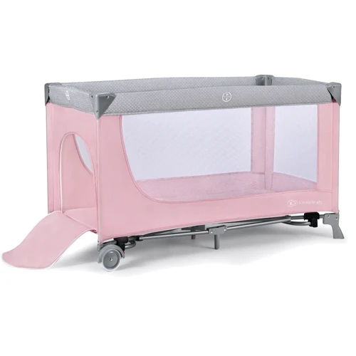 Ліжко-манеж з пеленатором Kinderkraft Leody Pink (KCLEOD00PNK00AC): Стінка, що опускається Есть
