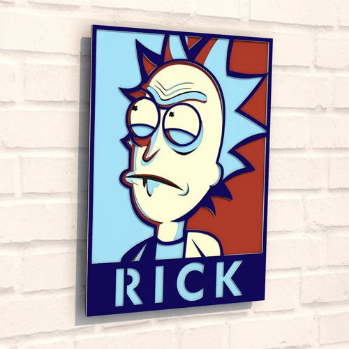 Деревянная картина-раскраска Wortex Woods Постер Рика 35х25 (3DP40008)