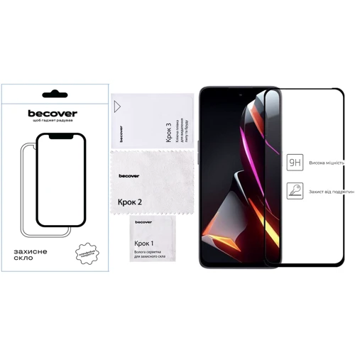 BeCover Tempered Glass Black for Nubia Neo 3 5G (713883)