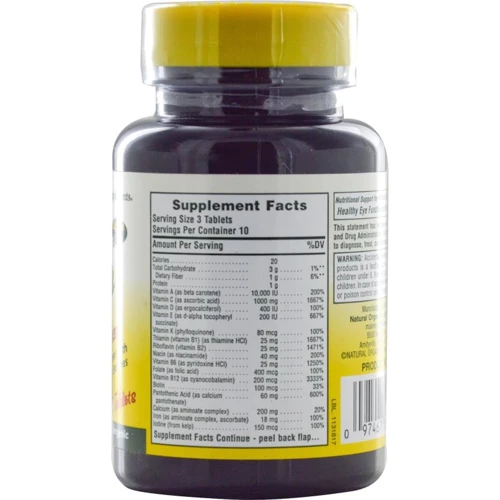 Natures Plus Ultra Source of Life 30 tabs Мультивитамины с лютеином: Тип Мультивитамины