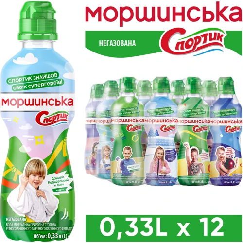 Вода Моршинська Спортик минеральная природная столовая негазированная 12х0.33 л (DS48200170009251): Степень газирования Без газа