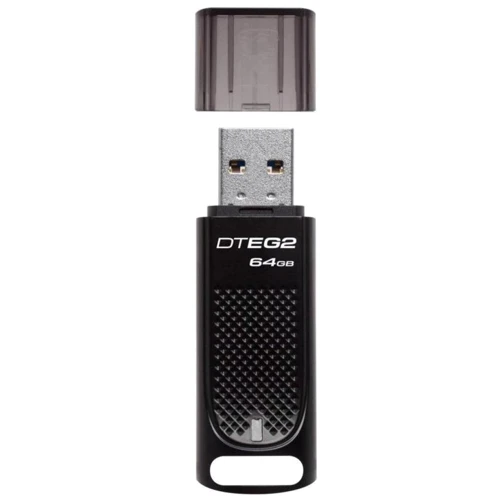 USB-флешка Kingston 64GB DataTraveler Elite G2 USB 3.1 Metal Black (DTEG2/64GB): Стандарт USB USB 3.1