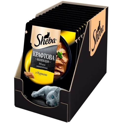 Влажный корм Sheba CRAFT POU для котов с курицей в соусе 12х85 г (3065890138964): Возраст Взрослые