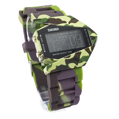 Наручний годинник Skmei 0817 Green Camouflage: Механізм кварцовий