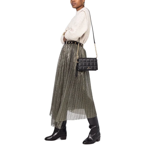 Женская сумка через плечо Michael Kors Jet Set Charm Sm 2in1 Pouch Xbody черная (32H0GT9C5L001): Фактура Стеганая, Матовая