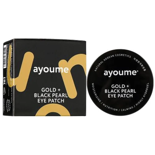 Ayoume Gold + Black Pearl Eye Patch Патчи для кожи вокруг глаз с золотом и черным жемчугом 60 шт.