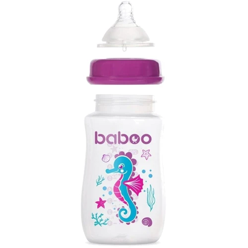 Бутылочка для кормления Baboo Sea Life 250 мл фиолетовая (3-114): Материал полипропилен