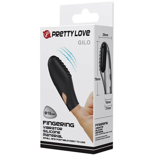 Вибратор на палец Pretty Love Gilo Black