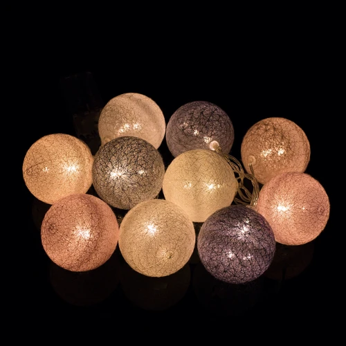 Гирлянда на батарейках Springos Cotton Balls 2 м 10 LED CL0035 Warm White: Количество ламп 10