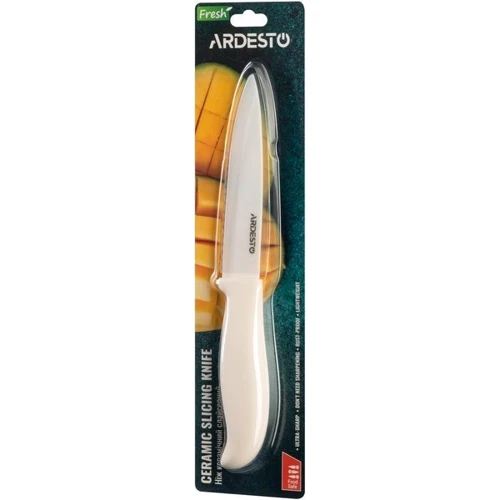 Нож для тонкой нарезки Ardesto Fresh 24.5 см (AR2124CW): Рукоятка ABS пластик