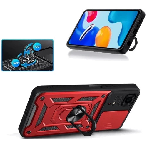 Чохол для телефона BeCover Military Red for Xiaomi Redmi Note 11 Pro / 11 Pro Plus / 12 Pro 4G (707423): Матеріал TPU (Термополиуретан) і пластик