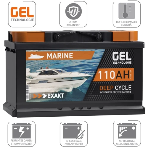 Аккумулятор гелевый EXAKT EXM110 C100 110Аh/12V GEL: Тип GEL