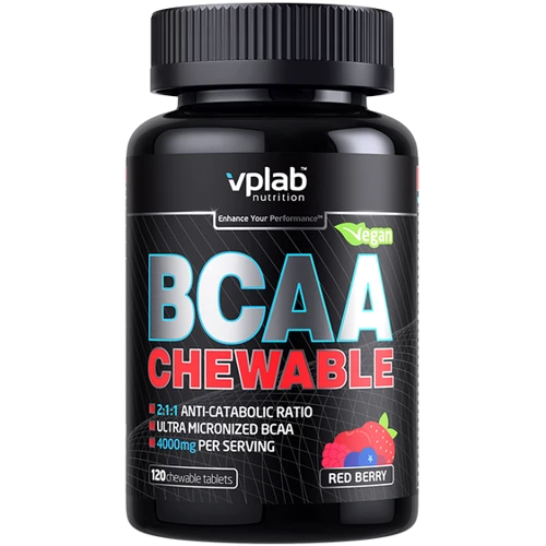 Аминокислота для спорта VPLab BCAA Chewable 120 capsules Red Berry