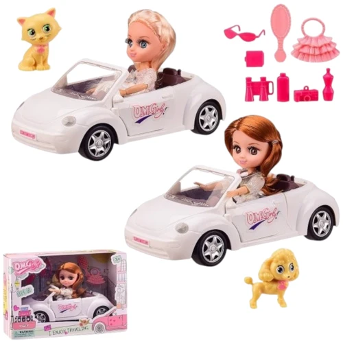 Кукла с машиной OMGirly шарнирная 2 вида (58031)
