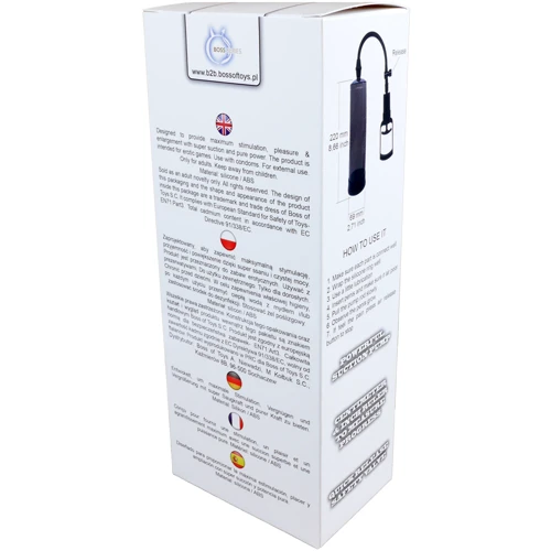 Вакуумная помпа BOSS Power Pump Black MAX Penis Enlarger
