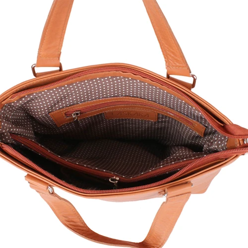 Женская сумка тоут Laskara коричневая (LK-DD214-cognac): Страна производитель Греция