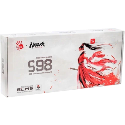Клавіатура A4Tech Bloody S98 RGB Red Switch USB Naraka: Підключення проводное