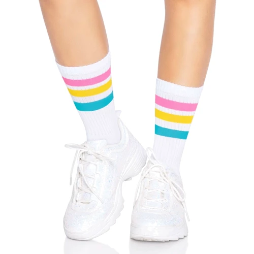 Носки женские в полоску Leg Avenue Pride crew socks Pansexual, 37–43 размер