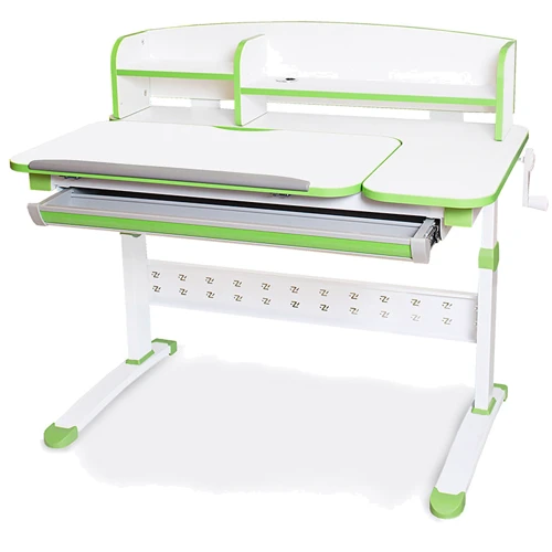 Стол Evo-kids Martin Green c надстройкой (арт. EVO-430 WZ+ полка Evo-430/2)