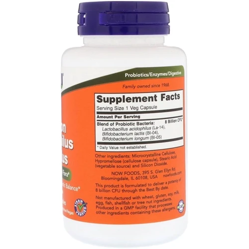 Now Foods 8 Billion Acidophilus & Bifidus, 120 Veg Capsules: Тип Пробиотики