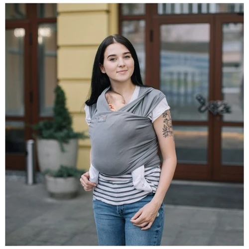 Слинг-шарф Love & Carry Графит, серый (LC420 Трикотаж): Материал хлопок