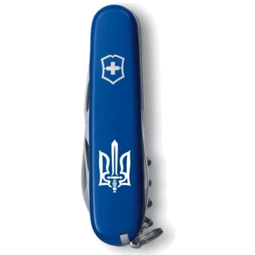 Мультитул Victorinox Spartan Ukraine 91мм/12 функций/синий /Трезубец ОУН белый (1.3603.2_T0300u): Количество функций 12