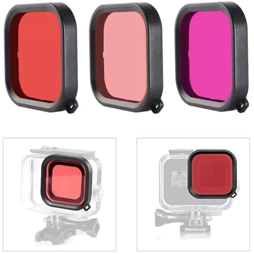Набор фильтров для воды MSCAM Waterproof Housing Case Filter Cover for Gopro 8 black: Тип аксессуара набор фильтров