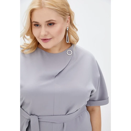 Платье Luzana Прага 50 лиловое повседневное до середины бедра: Длина рукава Короткий