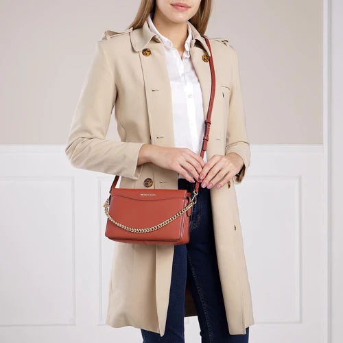 Жіноча сумка через плече Michael Kors Jet Set LG Conv Chain Xbody теракотова (32F9GJ6C3L529): Стать жіночий