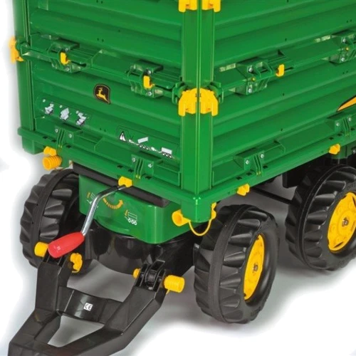 Прицеп на 6 колесах Rolly Toys rollyMulti Trailer John Deere зелений (125043): Материал колес пластик