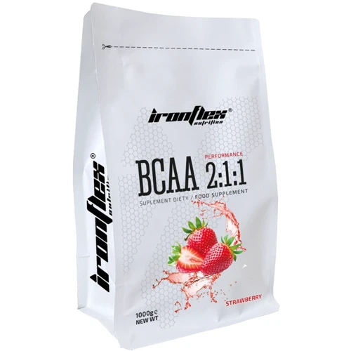 Аминокислота для спорта IronFlex BCAA 2-1-1 Performance 1000 g /200 servings/ Strawberry