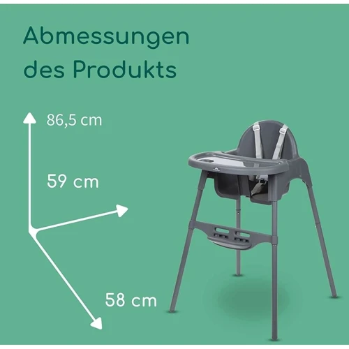 Стульчик для кормления Bebe Confort Meely Dark Grey (2712551210): Наклон спинки нет