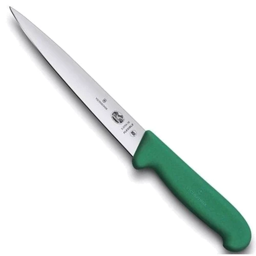 Кухонный нож Victorinox Fibrox 18см с зелен. ручкой (5.3704.18)