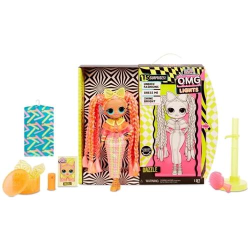 Игровой набор с куклой L.O.L. SURPRISE! серии "O.M.G. Lights" - Блестящая королева (565185): Высота, см 27