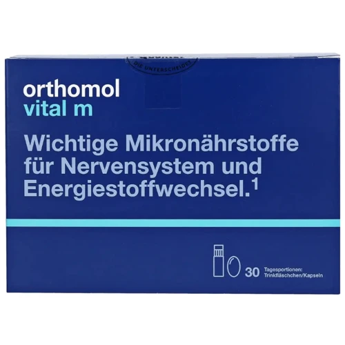 Orthomol Vital M Вітаміни для чоловіків 30 днів 30 порцій (питні пляшечки/капсули) фото 4