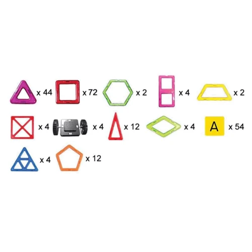 Магнитный конструктор Магнікон, 218 деталей Plastic box (MK-218): Количество деталей, шт. 218