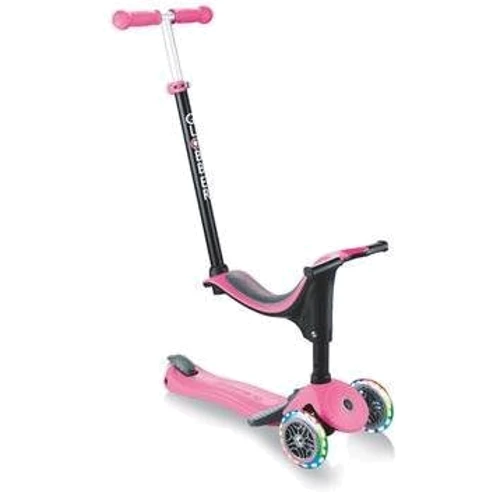 Самокат GLOBBER серии GO UP SPORTY PLUS LIGHTS 5в1 розовый, колеса с подсветкой, 20/50кг (642-110): Тип тормоза ножной