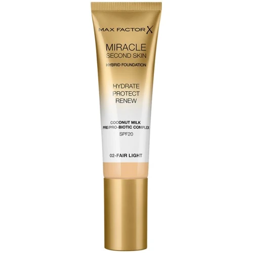 Max Factor Miracle Second Skin №02 Fair Light Тональна основа 30 ml