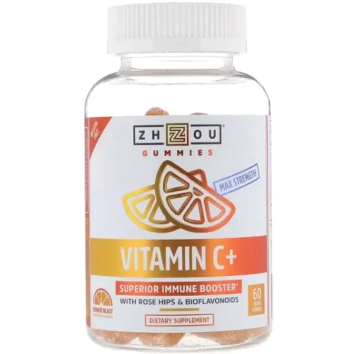 Zhou Nutrition Vitamin C+ Orange Blast Витамин С 60 веганских жевательных конфет