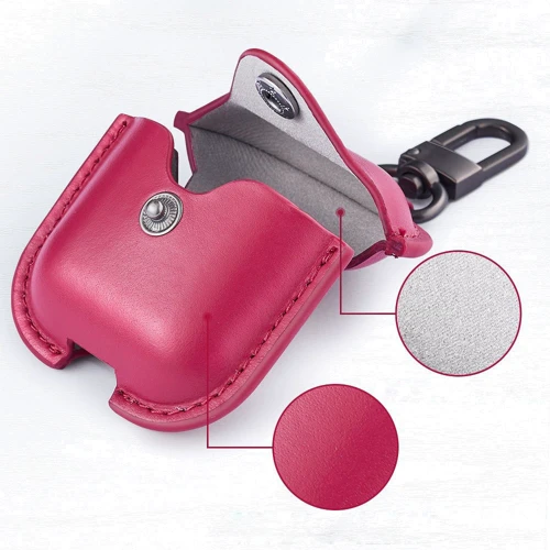 Чехол для наушников ESR Oxford Leather with Belt Pink for Apple AirPods: Тип Чехол