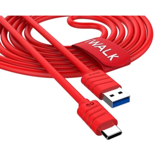 Кабель iWALK USB Cable to USB-C PVC 1m Red (CST013): Тип USB Cable - USB-C